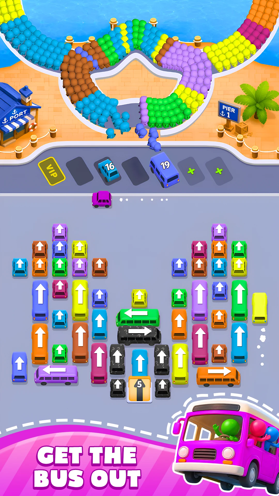 Bus Flow: Traffic Color Sort screenshot
