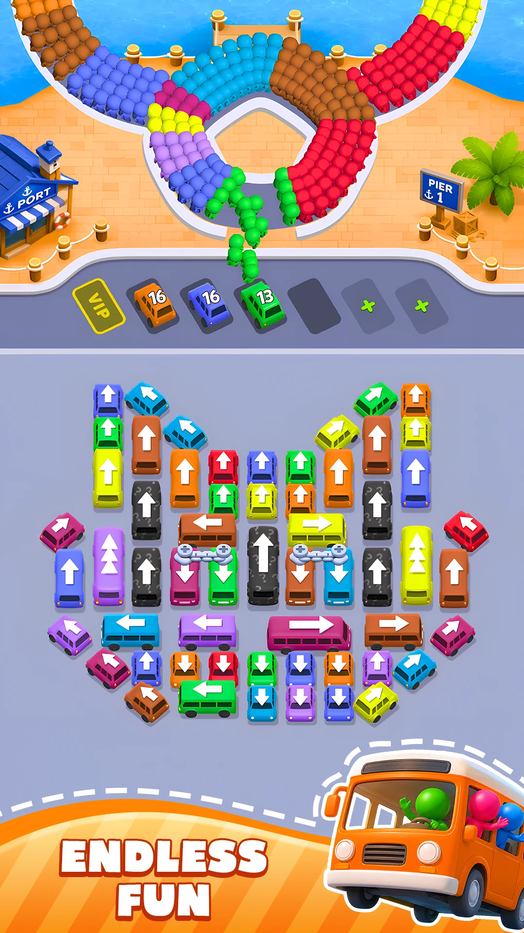 Bus Flow: Traffic Color Sort screenshot