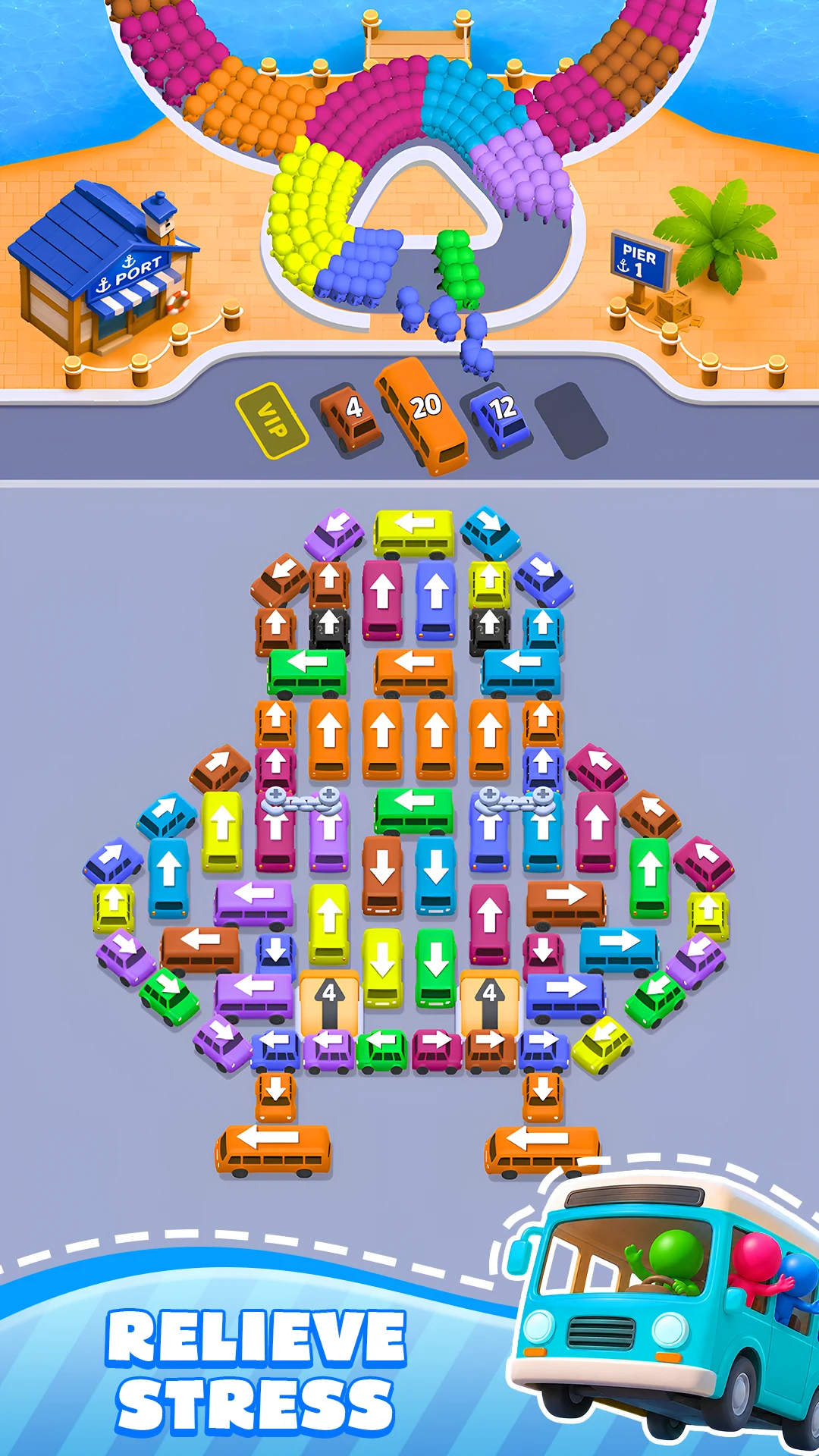 Bus Flow: Traffic Color Sort screenshot