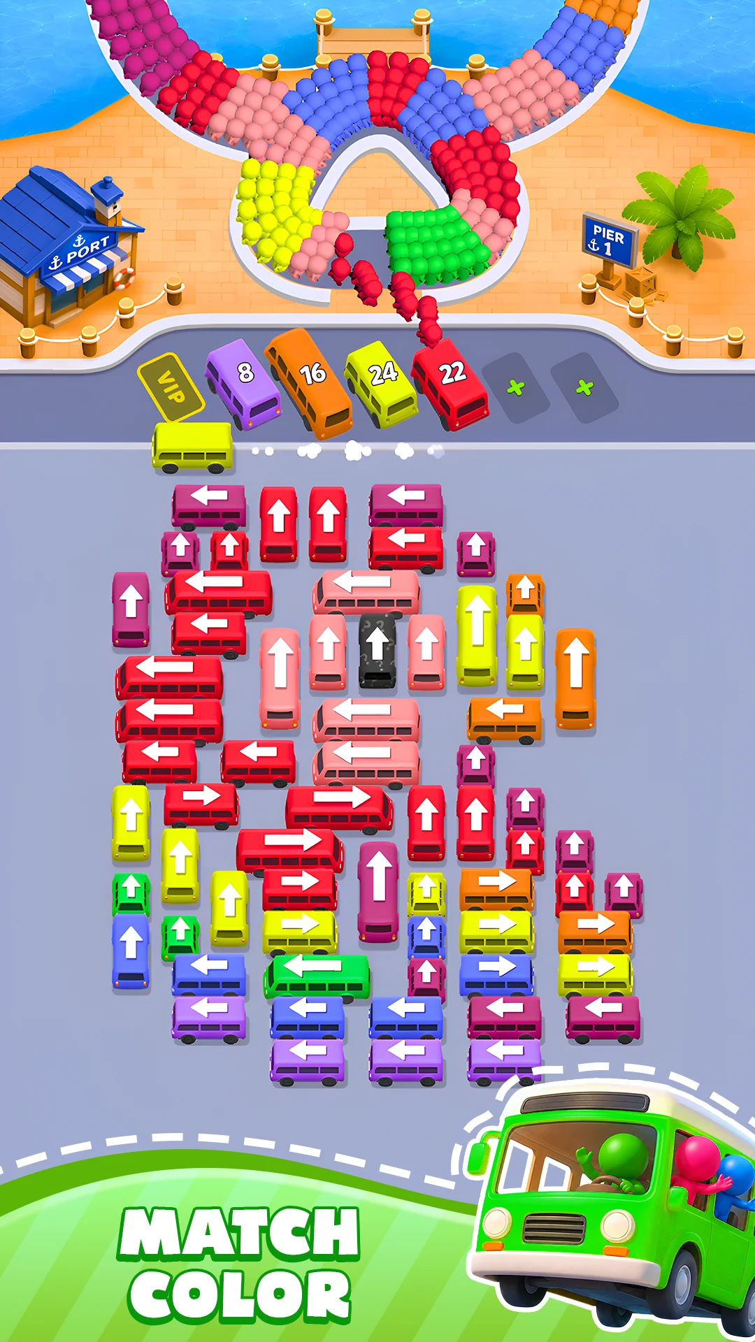 Bus Flow: Traffic Color Sort screenshot