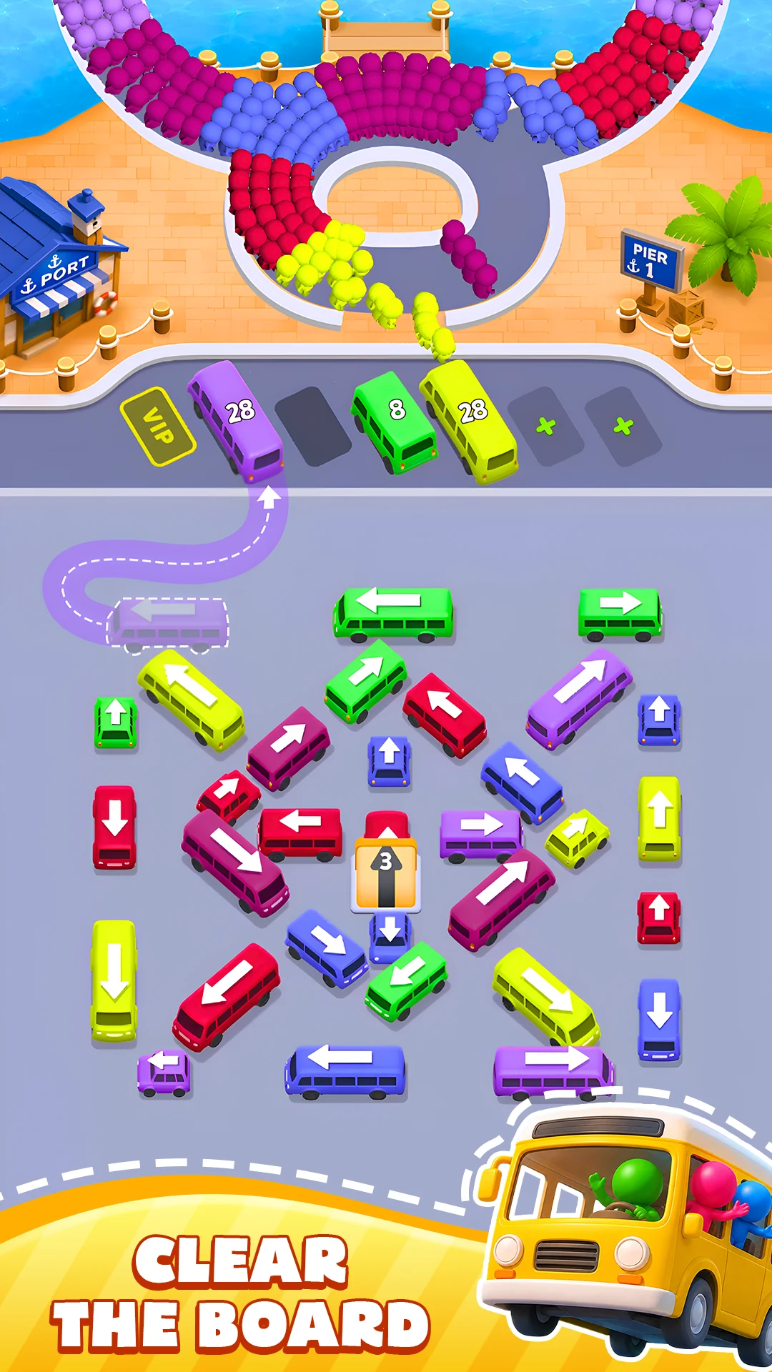 Bus Flow: Traffic Color Sort screenshot
